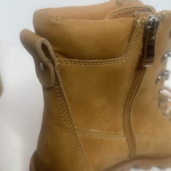 NWOT Madden Girl STEVE MADDEN Combat Work Boot Lace Up Side ZIP 8.5M - Picture 11 of 14